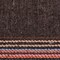 1Yard Panel Italian Wool Blend Brown Pink and Blue Striped Border Fabric 63 inch Width